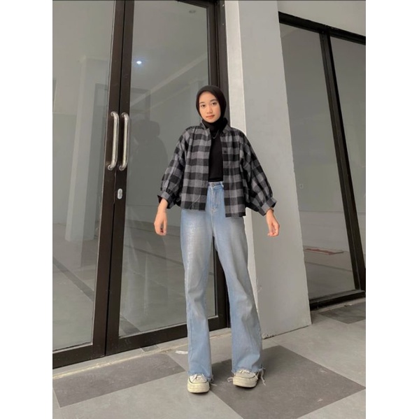 Tamara betwing / kemeja kancing lengan balon / Lengan balon / Kemeja Oversize / Kemeja crop / crop f