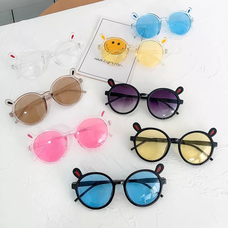 (COD) Kacamata Anak Kids Fashion Kacamata Kelinci Transparant Anti Blue Light Sunglassess