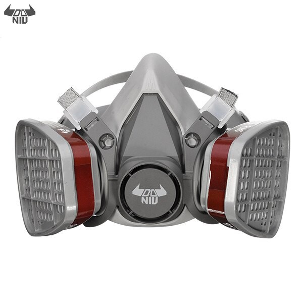 DANIU 6200 N95 Double Gas Mask Protection Filter Chemical Half Face Respirator Mask Sprays Face