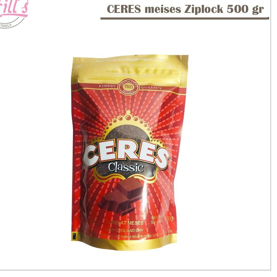 

KBUD✾ Meises CERES 500 gr Ziplock / Meses / Coklat Butir Model Baru