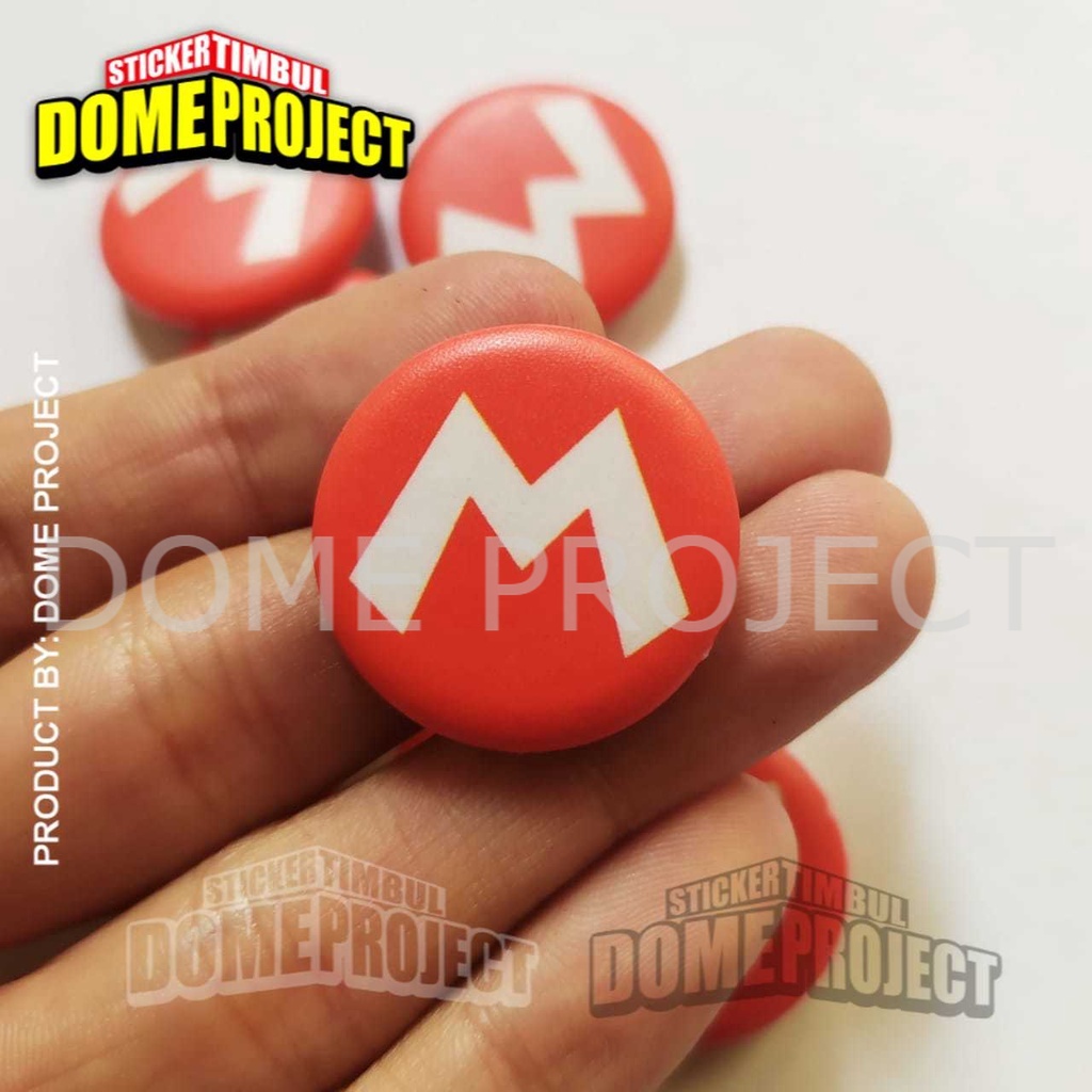 [PROMO BUY 3 GET 1] LOGO MARIO PIN PENITI 25MM BUTTON PIN AKSESORIES ROMPI AKSESORIES TAS