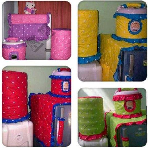 Sarung Kursi Sofa Galon Kulkas Magic com (GKM) set set Home set Full Home set *Polkadot Warna* cover