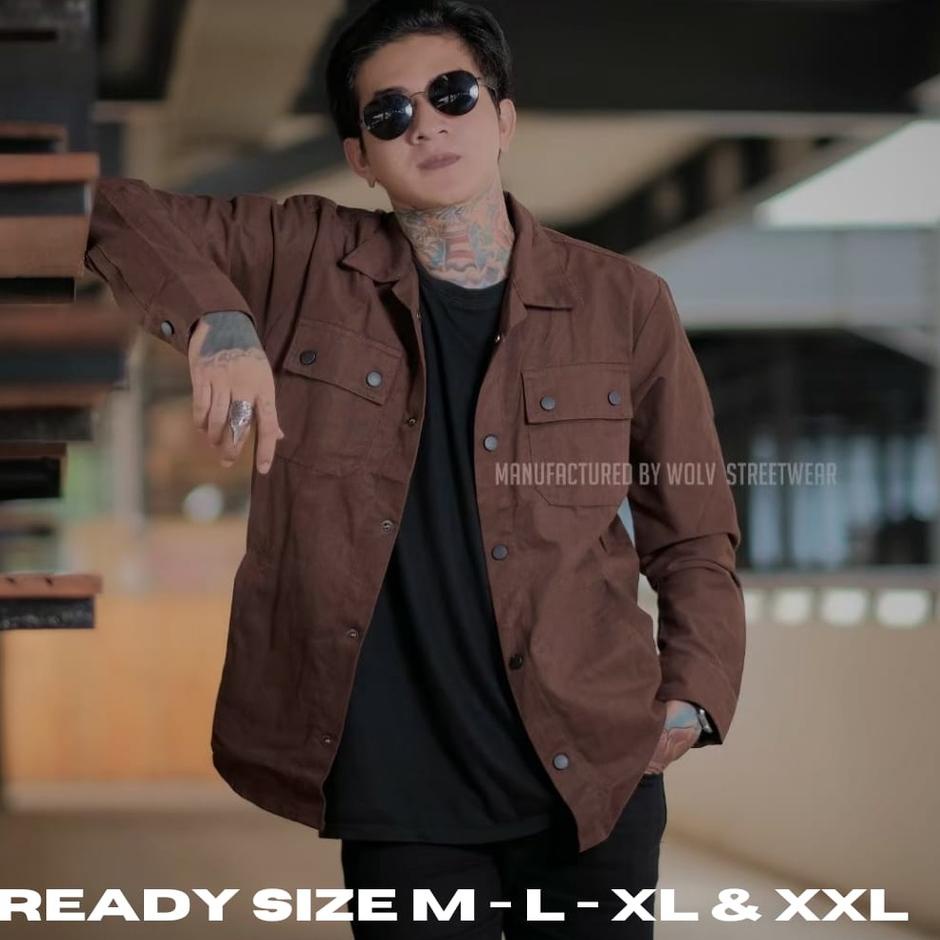 PBM.10Jn22ĸ | Jaket Pria Jaket Semi Parka Original Distro Wolv Bandung Jaket Trucker Jaket Pria2021 