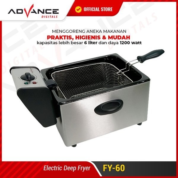 Advance Electric Deep Fryer 3 Lt FY-30 Penggorengan Listrik 6 Lt FY-60