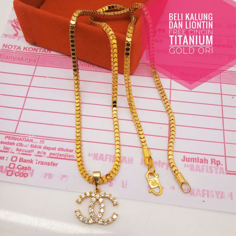 (Anti Karat) Kalung Milano CNL Lapis Emas