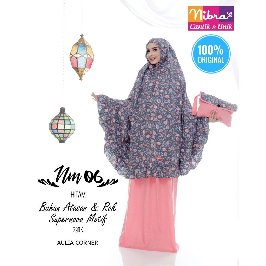 Mukena Bagus Mukena Nibras NM 06 Hitam ORIGINAL Kualitas Bagus