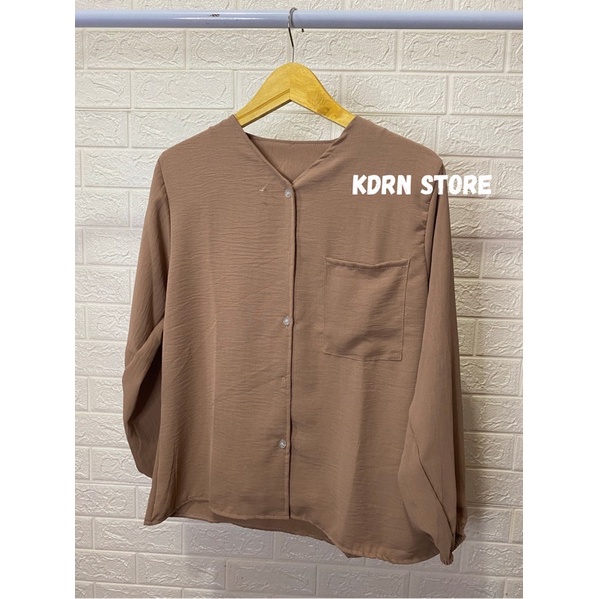 HEVA BLOUSE WANITA BAHAN CRINKLE KEKINIAN-MILO