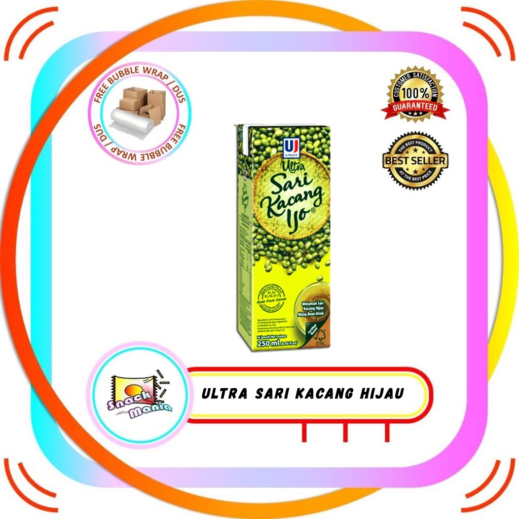 Jual Ultra Sari Kacang Ijo Drink Kacang Hijau 250 Ml Shopee Indonesia