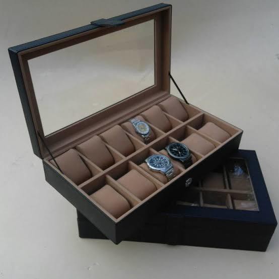 Kotak Jam Tangan Isi 12 Polos | Tempat | Wadah | Kotak Jam tAngaN | Box Jam Tangan Isi 12