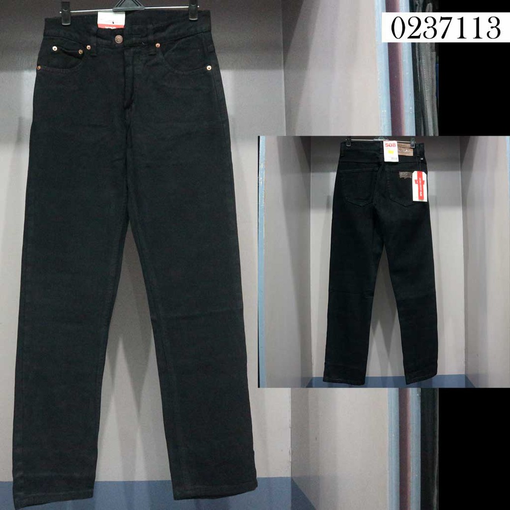 celana pria jeans hitam panjang levis 508