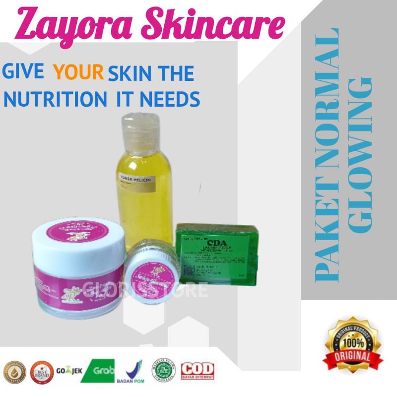 Cream Pemutih Wajah / Paket Normal Glowing zayora New Pakaging