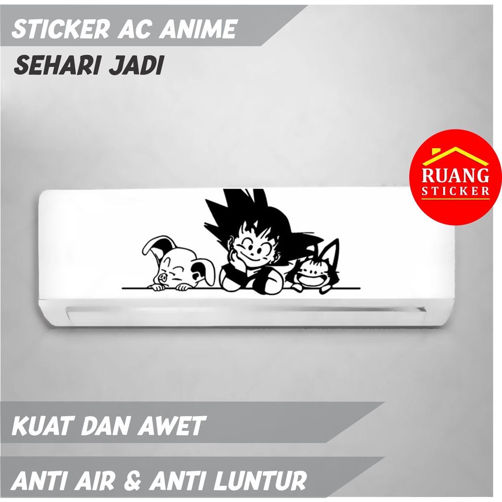 STIKER AC AIR CONDITIONER ANIME GOKU ONE PIECE JUJUTSU KAISEN LUFFY GOJO HOLOGRAM/NON HOLOGRAM CUSTOM STICKER