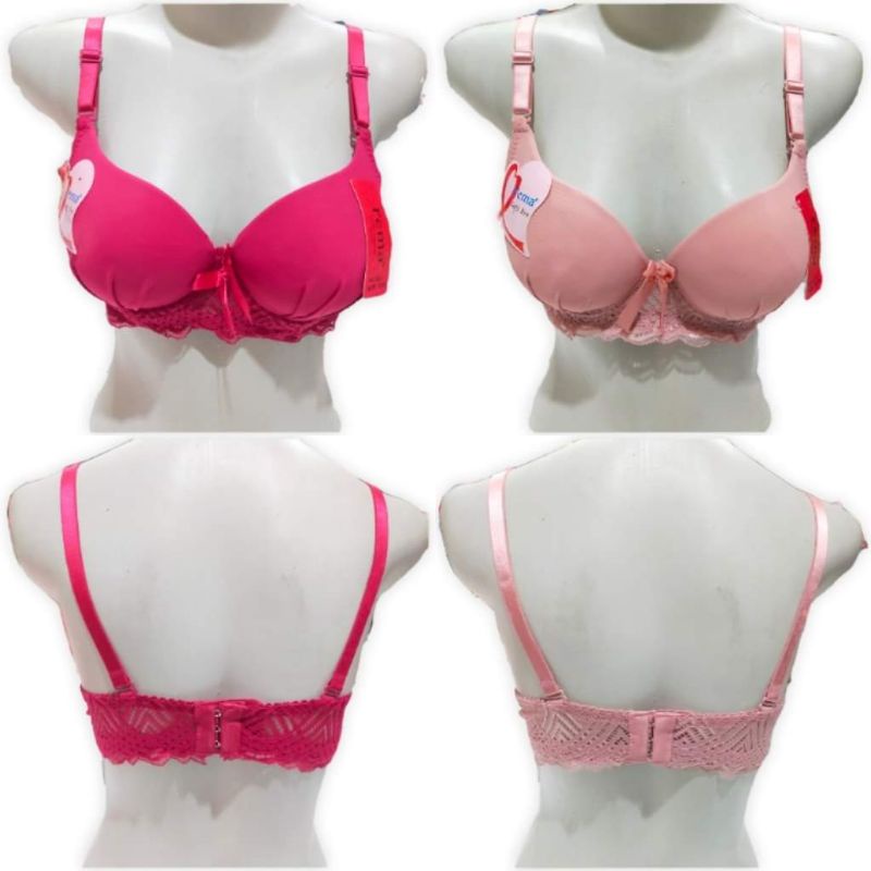 bra wanita fema half cup pengait 3 - bh cewek busa sedang berkawat murah