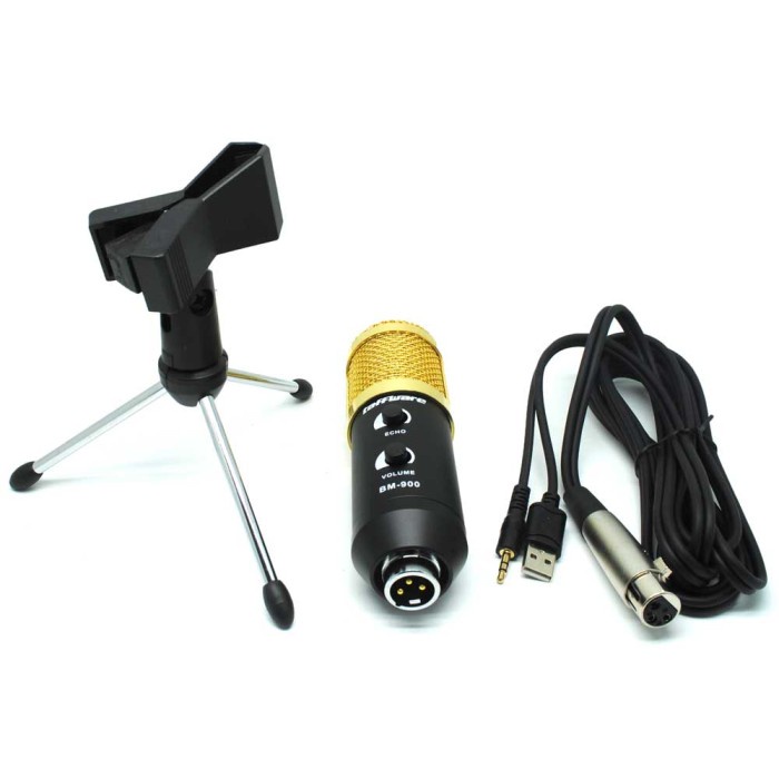 Microphone Condenser Professional with Mini Tripod