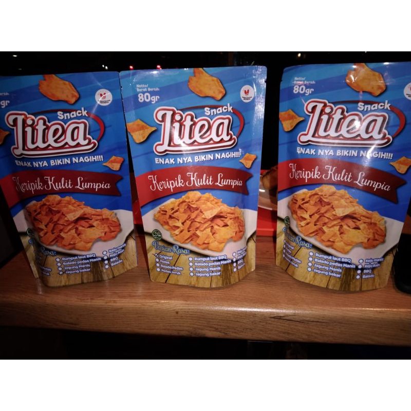 

( SPESIAL PROMO ) LITEA SNACK "KERIPIK KULIT LUMPIA PREMIUM