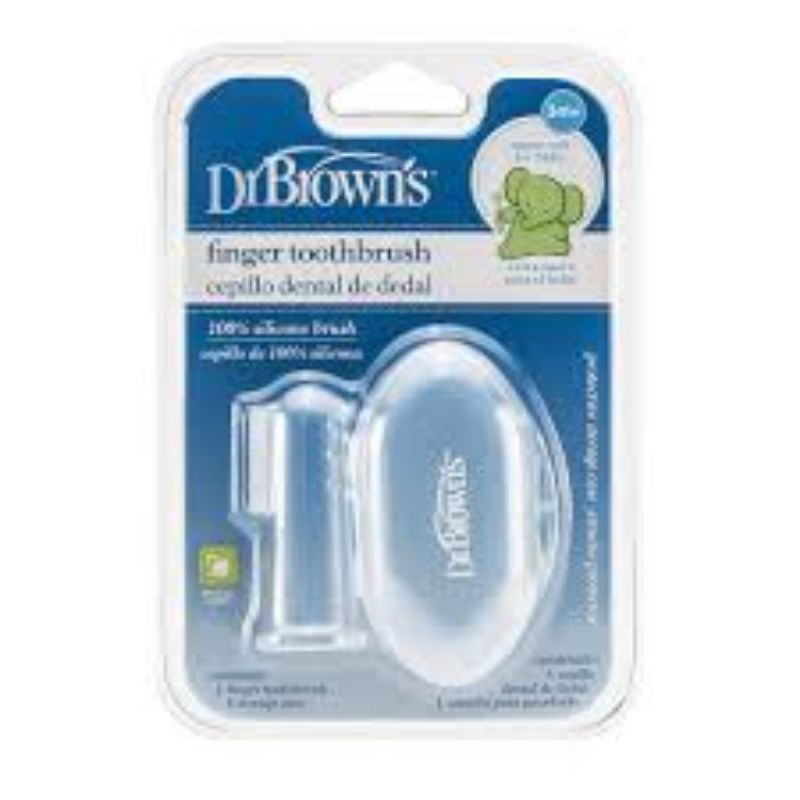 Dr Brown's Silicone Finger Toothbrush - Dr Brown Sikat Lidah Bayi - Dr.Brown Sikat Lidah &amp; Gigi Bayi