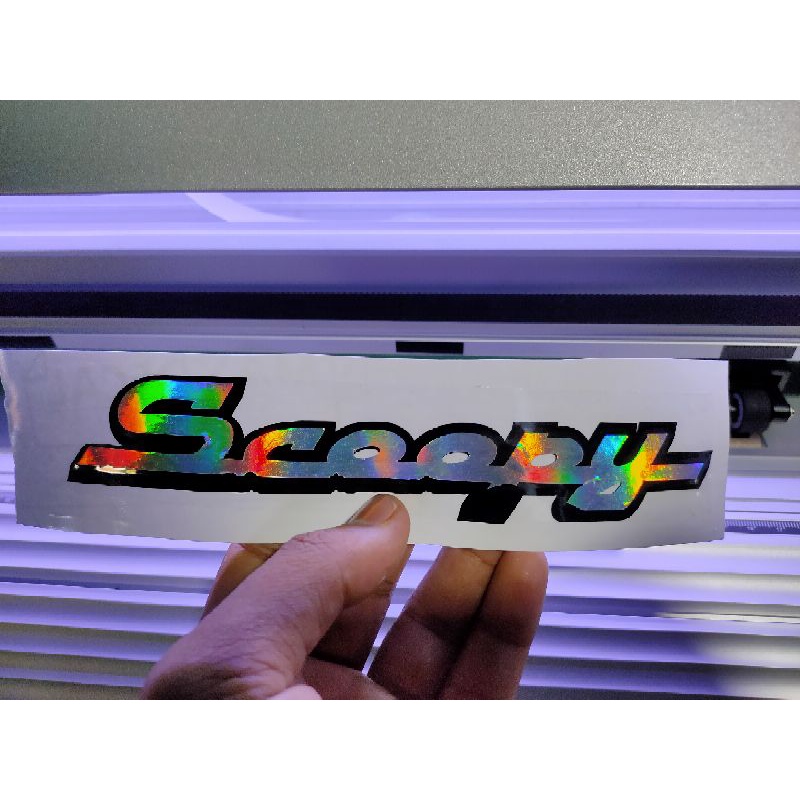 STIKER HOLOGRAM 2 WARNA BISA PAKAI NAMA KAMU  ( HOLOGRAM+HITAM)