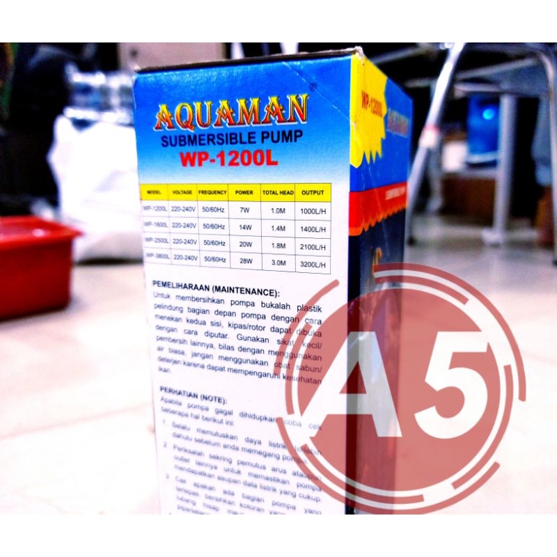 PROMO POMPA AQUARIUM INTERNAL FILTER AQUAMAN WP 1200L