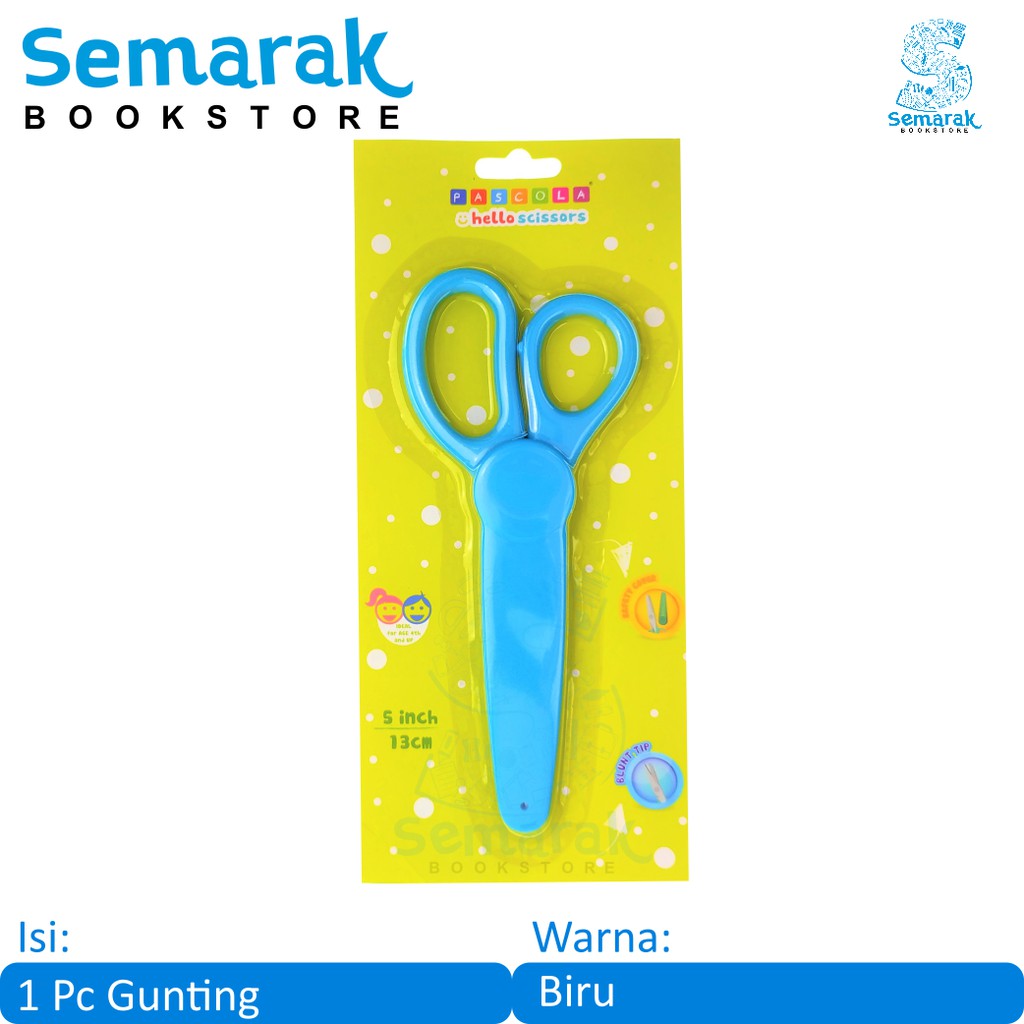 

Gunting Pascola Hello Scissors - Biru [1 Pc]