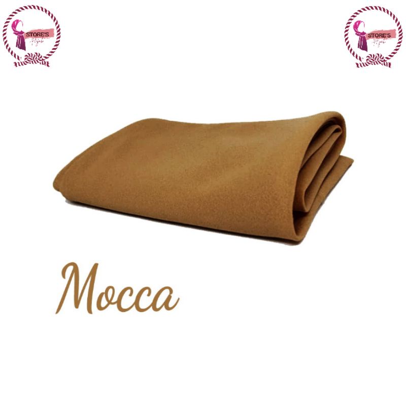 Pashmina Sabyan - Pasmina Polos Diamond Crepe-Mocca