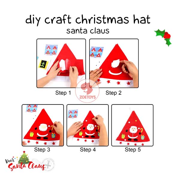 Zoetoys DIY Christmas Hat | Kit Kids Sewing Toy | Art n Craft Activity | Mainan Edukasi Anak | Cari Kado | Cari Kado Natal