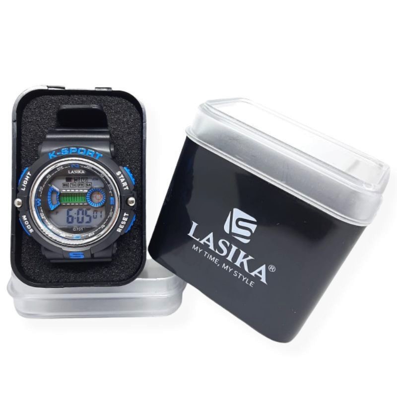 Jam tangan anak perempuan / laki digital sport Lasika G701, tahan air & dapat kotak.