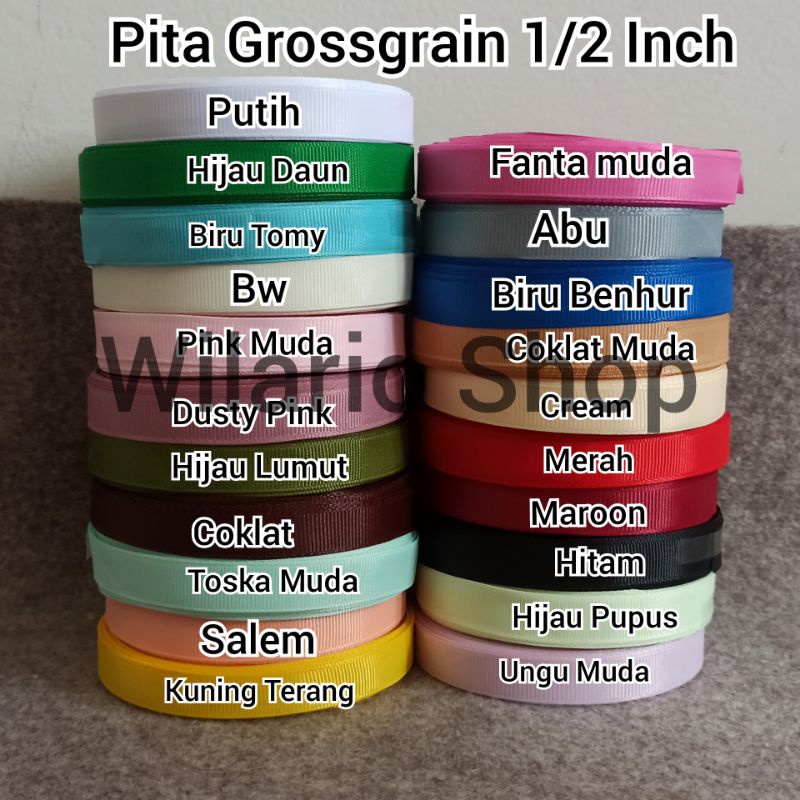 1 ROLL PITA GROSSGRAIN 1/2 INCH 1,2 Cm