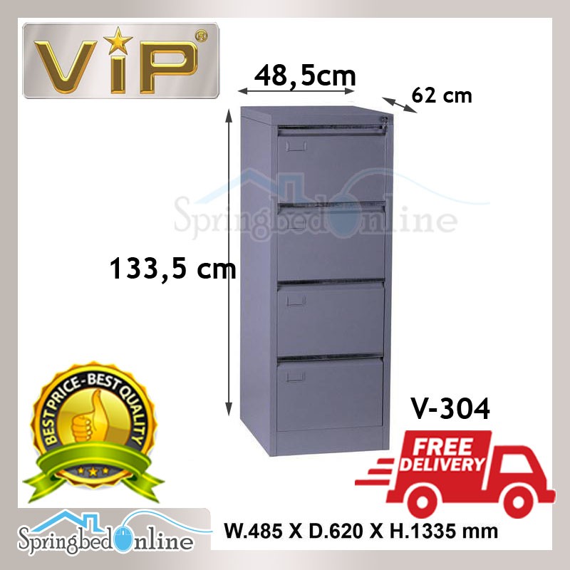  Filing  Cabinet  Besi 4 Laci VIP V 304 Harga Pabrik 
