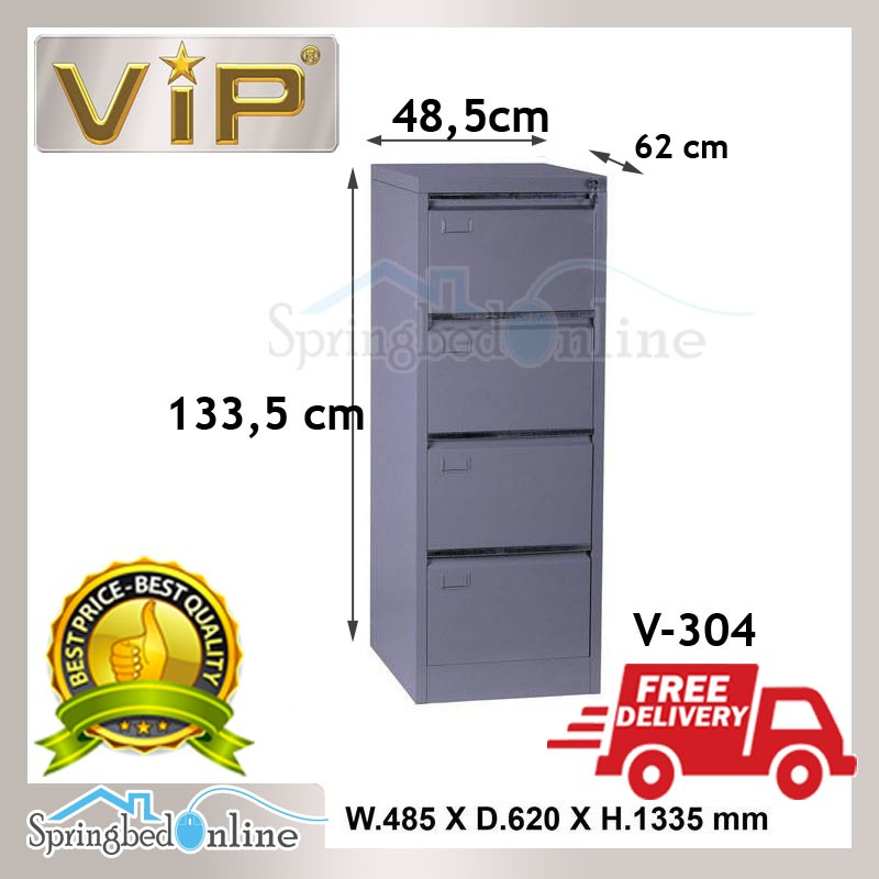 Filing Cabinet Besi 4 Laci VIP V 304 Harga Pabrik Perlengkapan Kantor