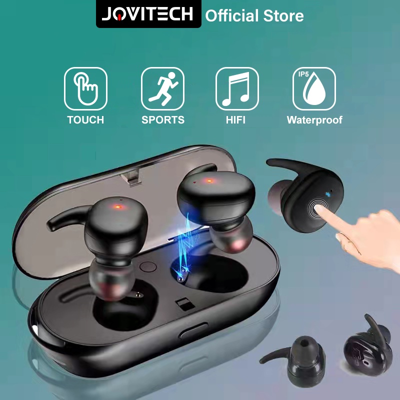 【COD】Jovitech Y30 Y50 Y60 TWS Bluetooth Headset Bluetooth TWS Dengan Mikrofon 5.0 Earphone Bluetooth TWS HiFi Stereo Waterproof Earbuds Wireless