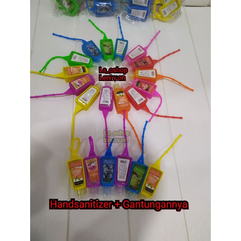 Hand Sanitizer + Gantungan Tas / Aseptik Gel ORI Alkohol - Polos Impor