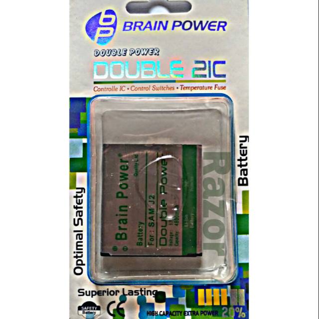Baterai batrai Samsung J2 Double power