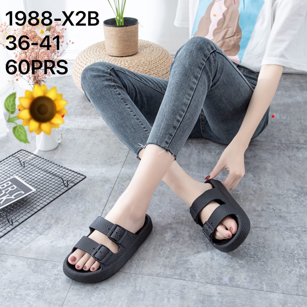 Sandal Karet Jelly Wedges Wanita import Model Terbaru Original Kekinian by AGUNG STYLE Balance 1988-X2B