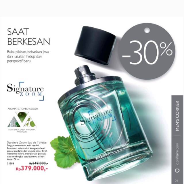 signature zoom parfum oriflame