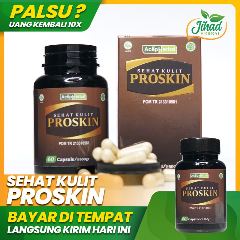Obat Psoriasis Kulit Kepala, Penghilang Ketombe Berkerak Parah Menahun PROSKIN Kapsul Asli