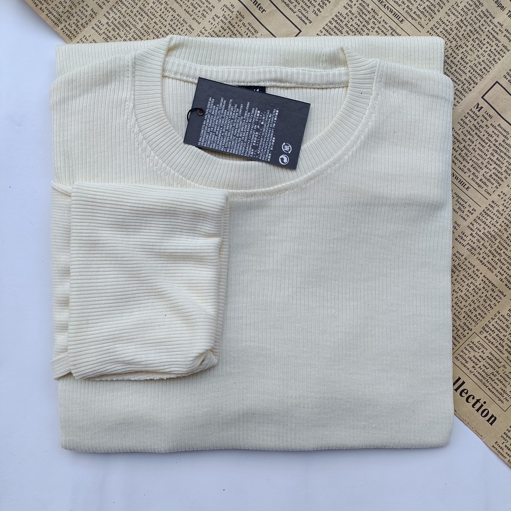 PART II Kaos Rib Premium / Kaos Grosir / Kaos Rib Premium Tebal / Kaos Lengan Panjang Termurah-Soft Lemon