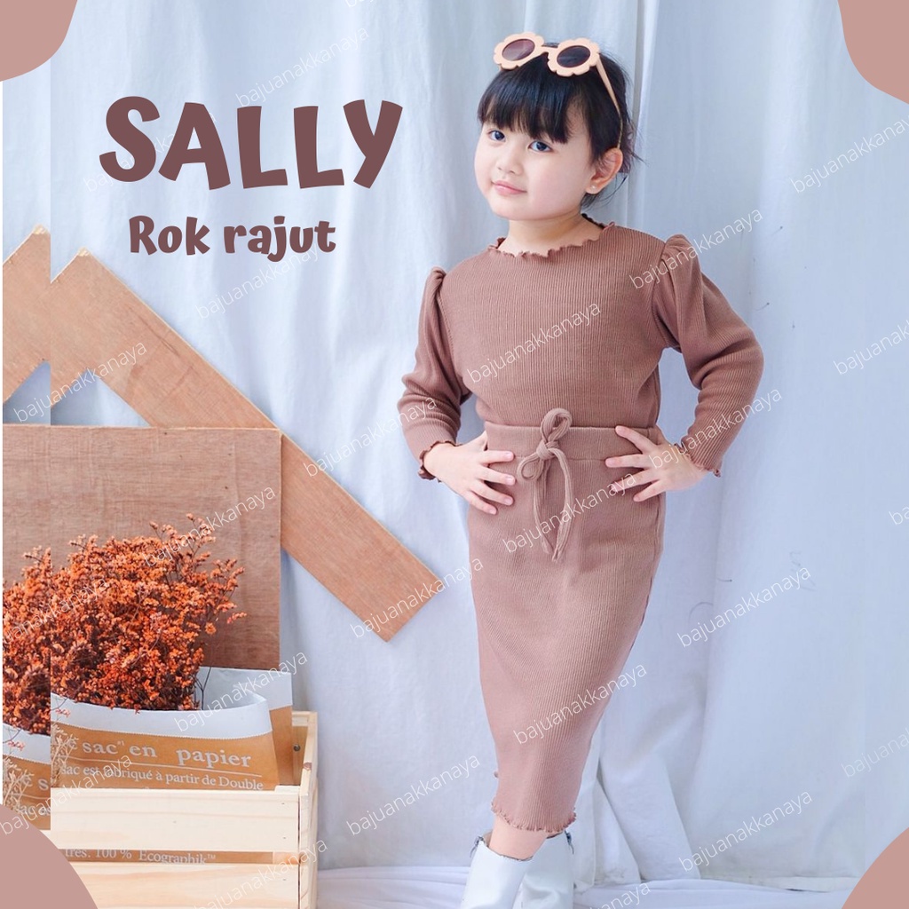 2-5TH ROK ANAK SALLY ROK ANAK PEREMPUAN ROK SPAN ANAK RIB KNIT