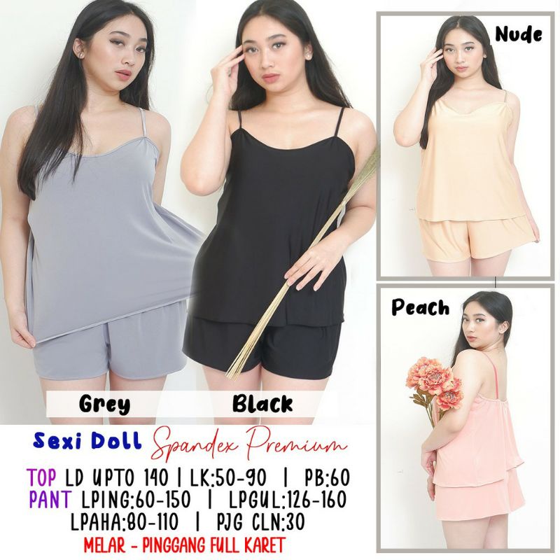 BAJU TIDUR BIGSIZE BABY DOLL JUMBO