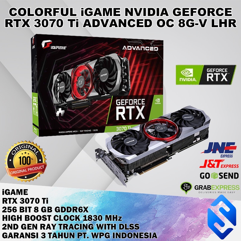 COLORFUL iGAME GEFORCE RTX 3070 Ti ADVANCED OC 8G-V LHR 8GB GDDR6X 256 BIT MURAH