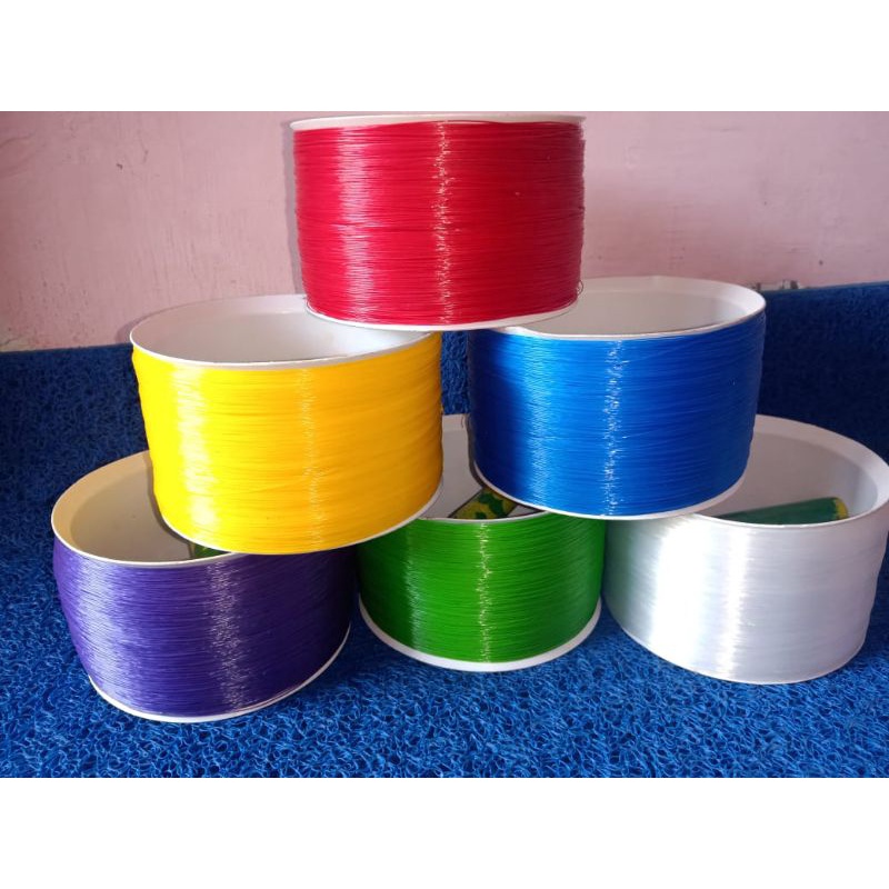 GULUNGAN/BLADU + BENANG/KENUR/SENAR/SULUR LAYANGAN 0.50, dengan jenis gulungan paralon putih ori tid