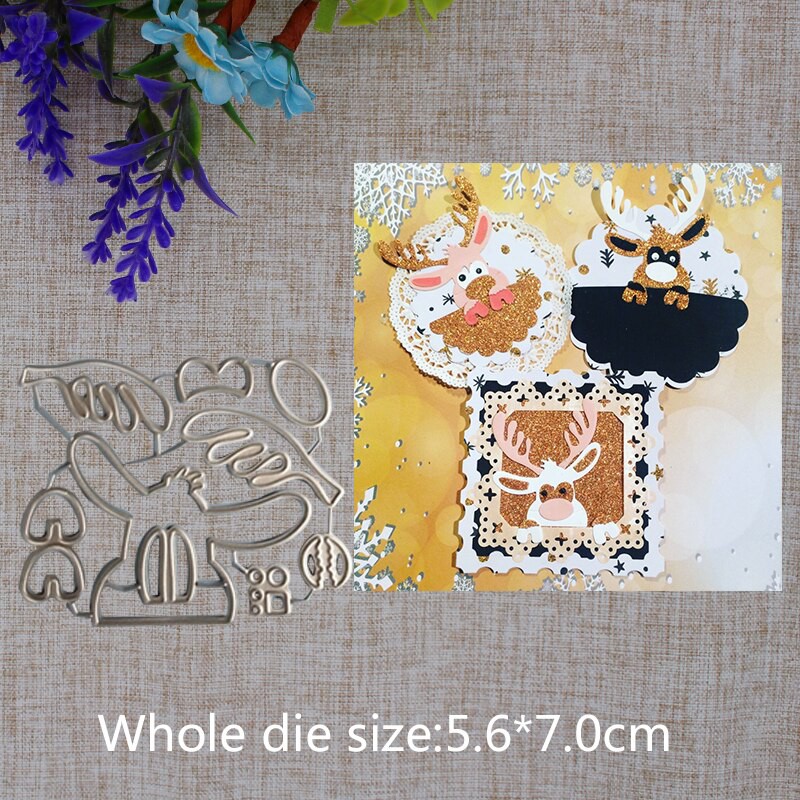 

New Arrival Lovely Reindeer Cutting Dies Stencil DIY Scrapbooking Photo Album Embossing