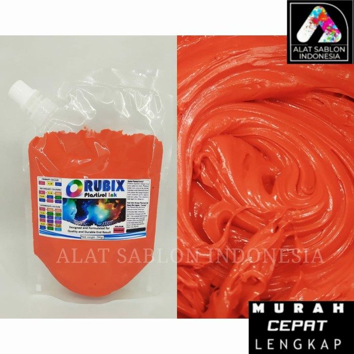 

Diskon Tinta Sablon Plastisol Rubix Orange Tua 200Gr Promo