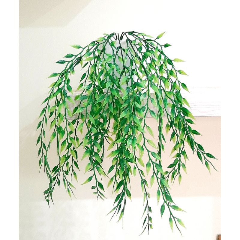 Bunga Gantung Artificial + Pot / Bunga gantung plastik / bunga gantung palsu