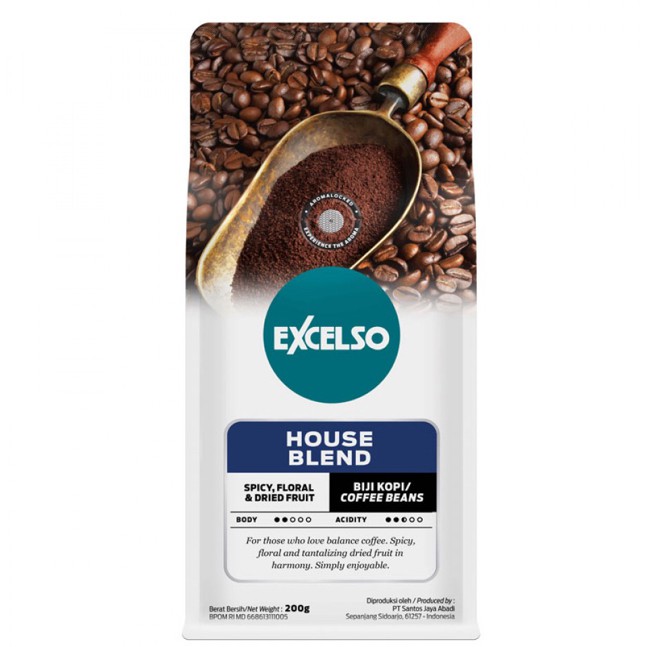 

Kopi Excelso House Blend Biji Kopi 200 gr