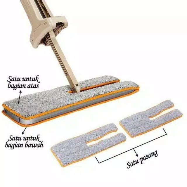 Lazy Mop Ultra Double Sided Alat Pel Lantai Praktis Degan Pemeras