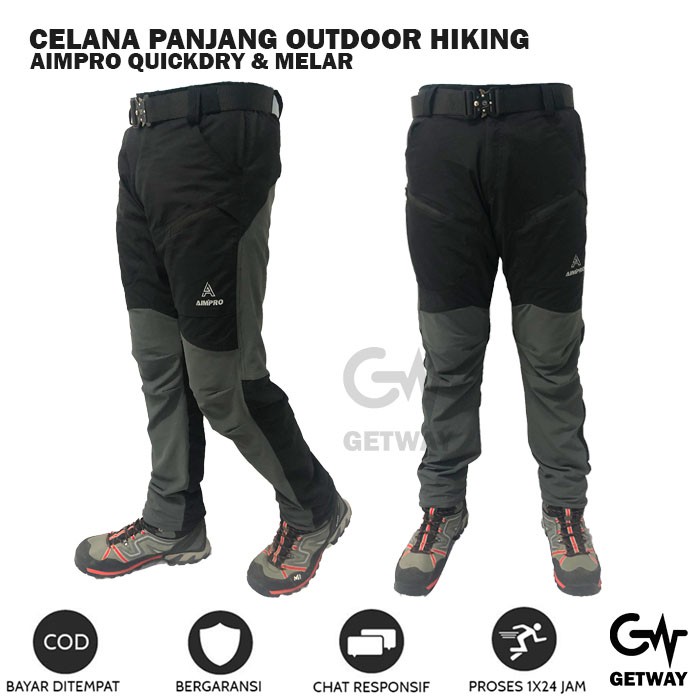 CELANA PANJANG LONG PANTS OUTDOOR HIKING CAMPING GUNUNG PRIA QUICKDRY CEPAT KERING MURAH AIMPRO