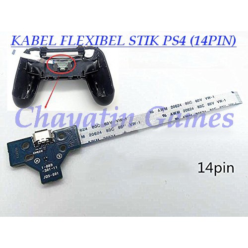 KABEL FLEXIBEL STIK PS4 / KABEL FLEXIBEL KONEKTOR CHAGER STIK PS4 (14 PIN)