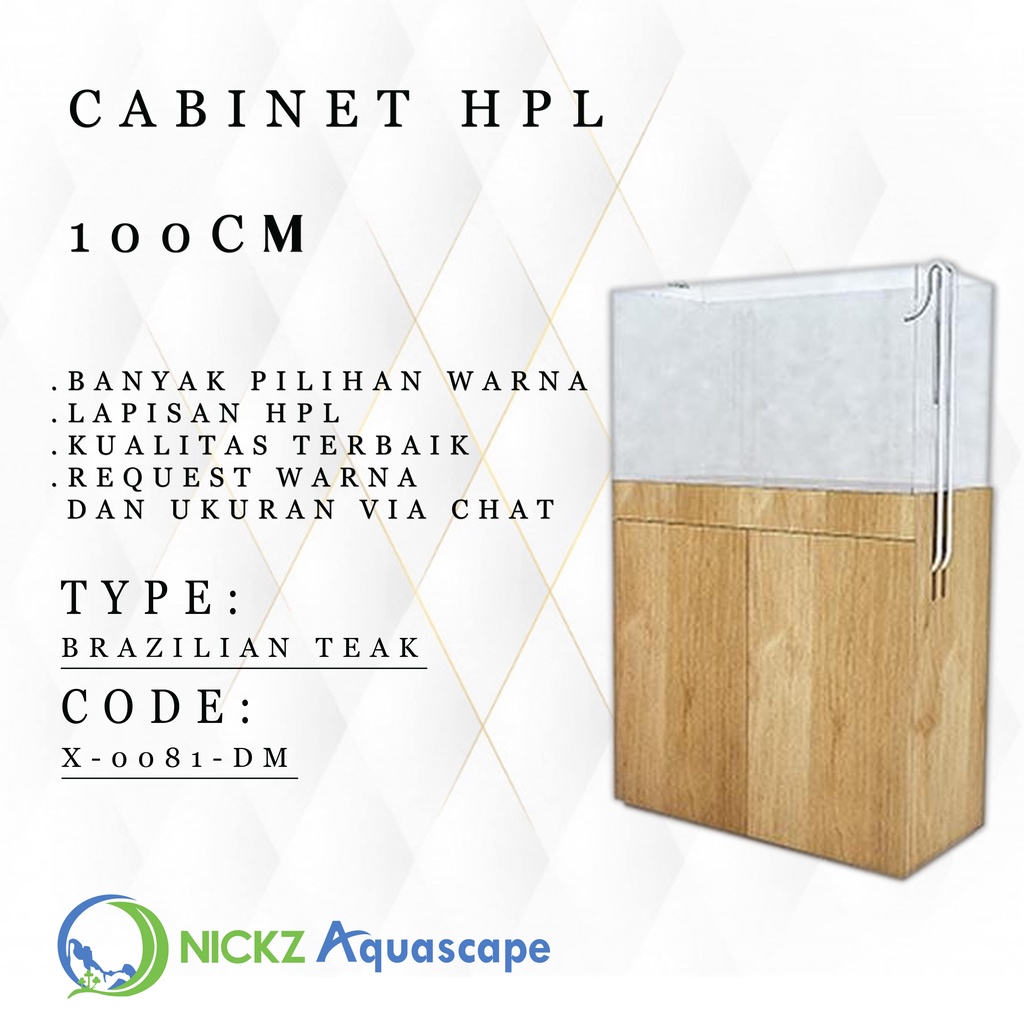 CABINET / MEJA / AQUARIUM AQUASCAPE / TACO HPL / 100cm / MEJA AQUARIUM