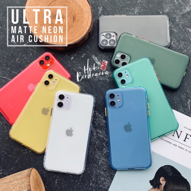 HOT!! ULTRA MATTE NEON Air Cushion Case iPhone 7 7+ 8 8+ X XR XS MAX 11 PRO MAX