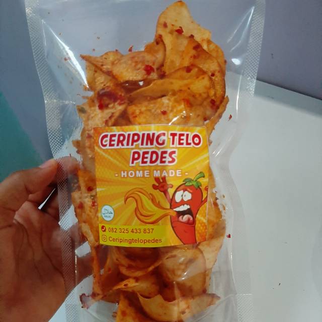 

Kripik singkong, kripik singkong sambel, ceriping telo pedes, keripik pedas,keripik balado